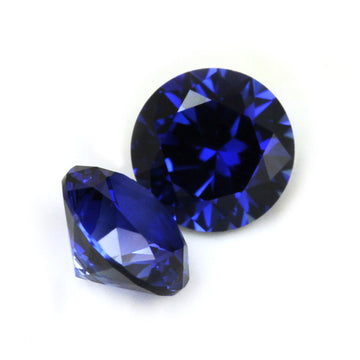 (Pack of 5) Round Synthetic Blue Sapphire Corundum